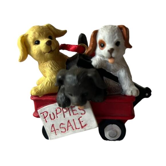 Unknown Other - Puppies 4 Sale Red Wagon Christmas Tree Ornament